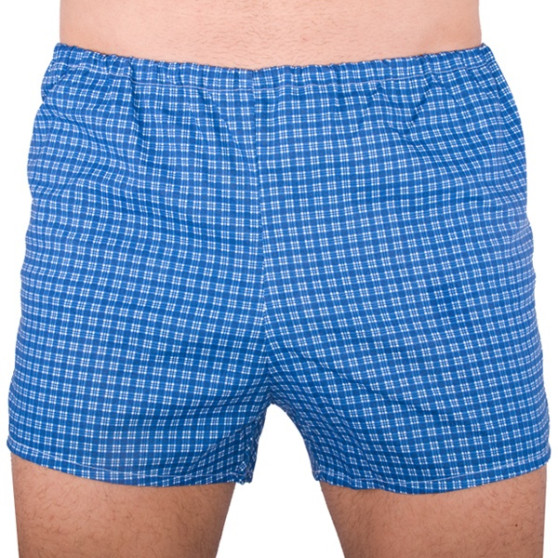 Klassieke Herenboxershort Foltýn donkerblauw met een ruitje