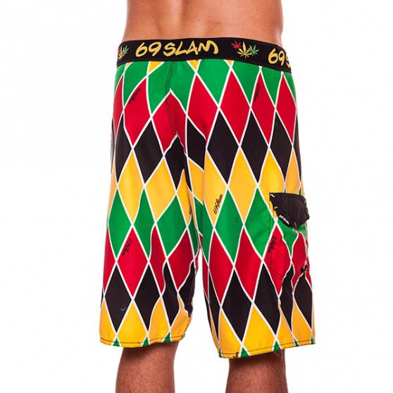 Herenzwemkleding 69SLAM Lange Boardshort Harlekijn