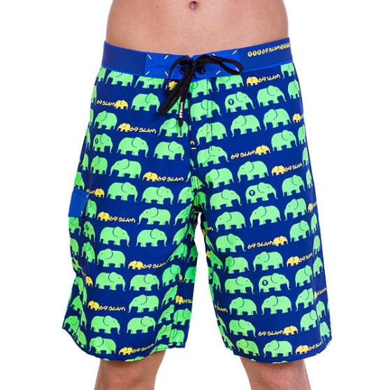 Herenzwemkleding 69SLAM Lange Boardshort Olifant Groen