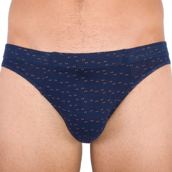 Herenslip Molvy blauw met oranje patroon (MP-962-SBU)