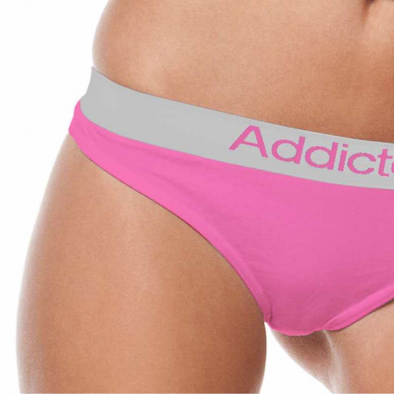 2PACK dames string  wit roze Addicted