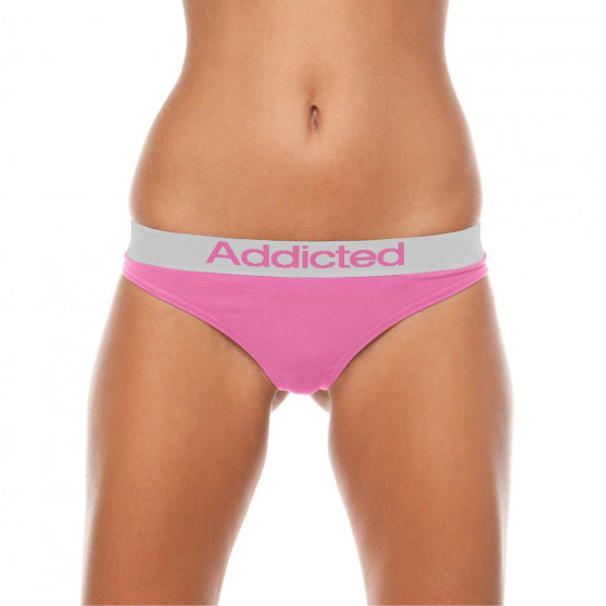 2PACK dames string  wit roze Addicted