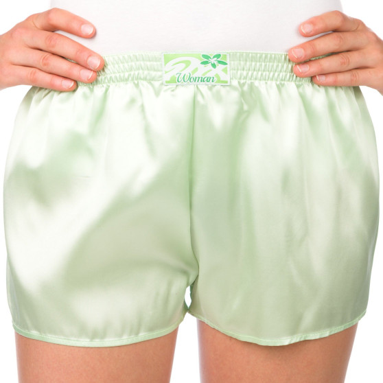 Damesboxershorts Styx classic rubber satijn groen (L580)