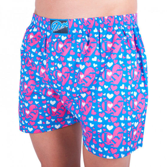 Herenboxershort Styx art classic rubber blauw hartjes (A652)