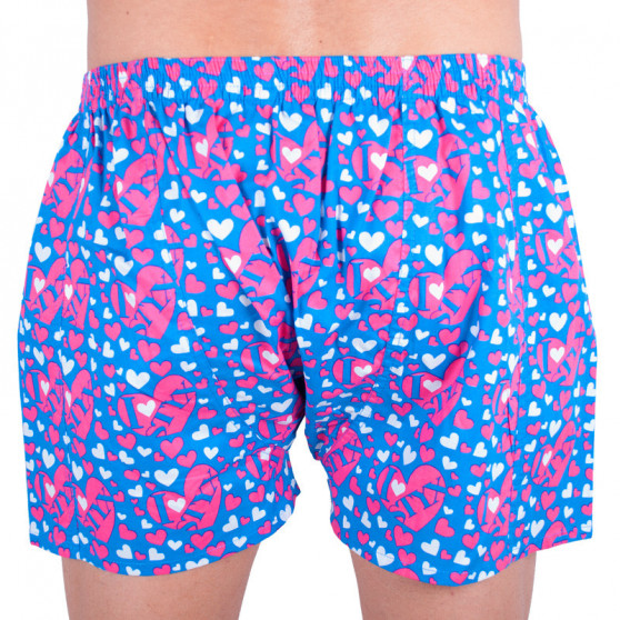 Herenboxershort Styx art classic rubber blauw hartjes (A652)