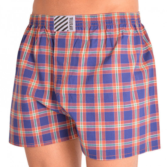 Herenboxershort Infantia oranje en blauw geruit PTKG37