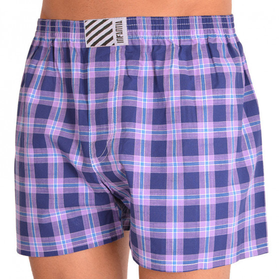 Herenboxershort Infantia paars en blauw geruit PTKG35