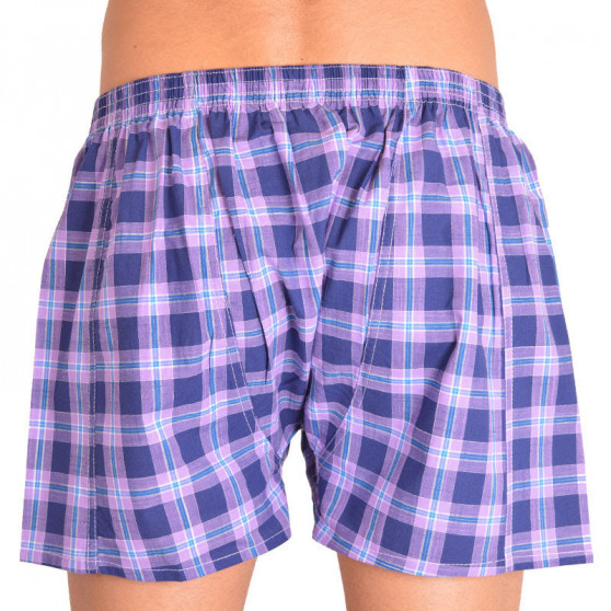 Herenboxershort Infantia paars en blauw geruit PTKG35