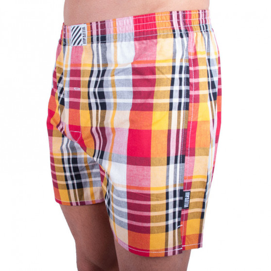 Herenboxershort Infantia rood geel zwart geruit PTKG28