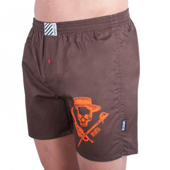 Herenboxershort Infantia bruin met print PTKG24