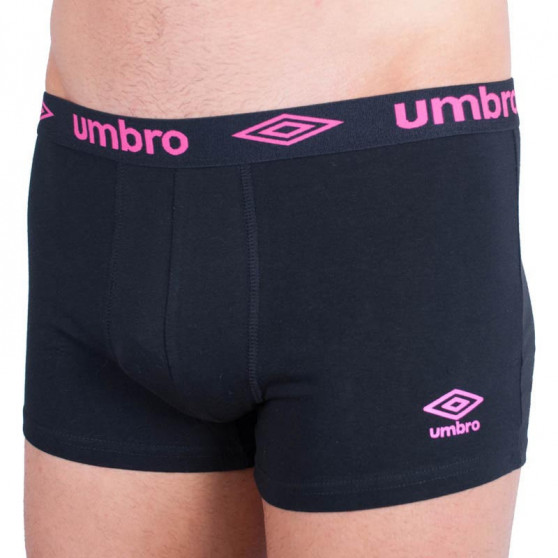 Herenboxershort Umbro short zwart met roze