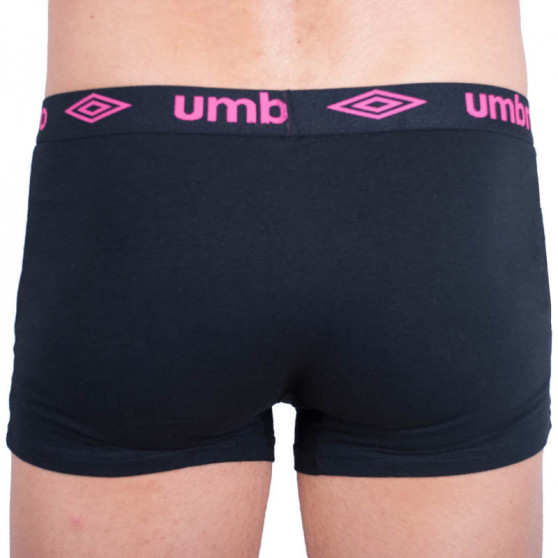 Herenboxershort Umbro short zwart met roze