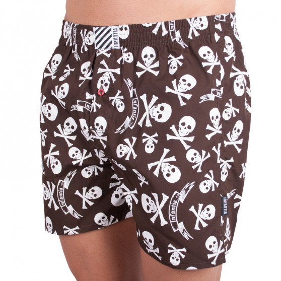 Herenboxershort Infantia bruin met print PTKG19