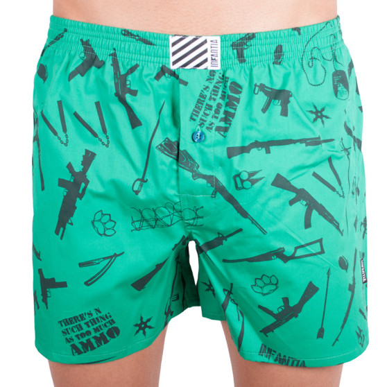 Herenboxershort Infantia groen met print PTKG18