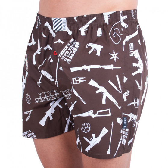 Herenboxershort Infantia bruin met print PTKG3