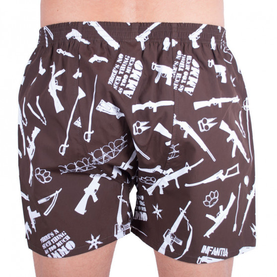 Herenboxershort Infantia bruin met print PTKG3