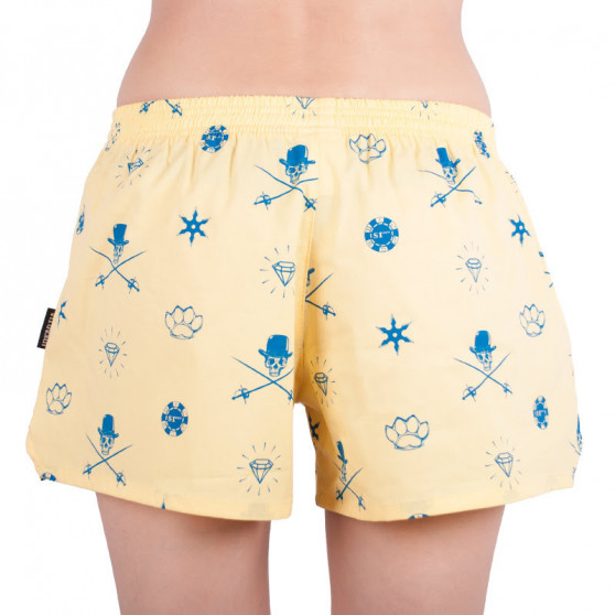 Damesboxershorts Infantia geel met opdruk DTKG1