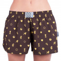 Damesboxershorts Infantia bruin met print DTKG6