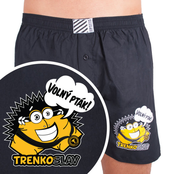 Herenboxershort Infantia zwart met grapje PTKG15