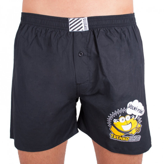 Herenboxershort Infantia zwart met grapje PTKG15