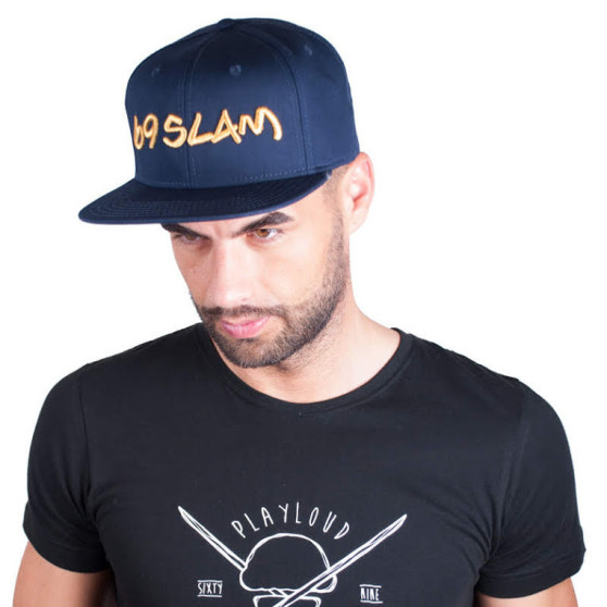 Cap 69SLAM logo - JP donkerblauw met gouden letters