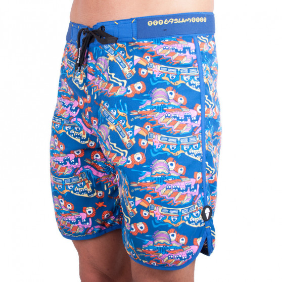 Heren zwemkleding 69SLAM short boardshort medium acid