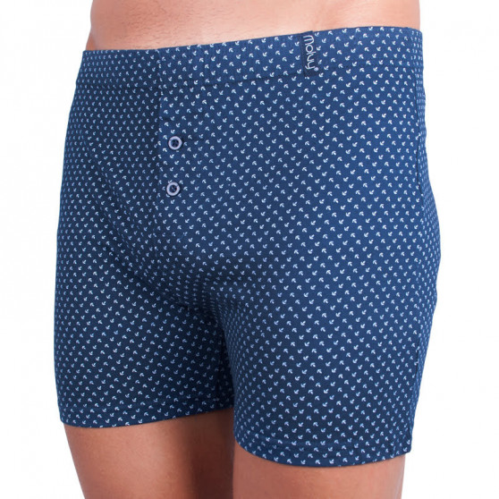 Herenboxershort Molvy blauw met anker (MP-991-BBU)