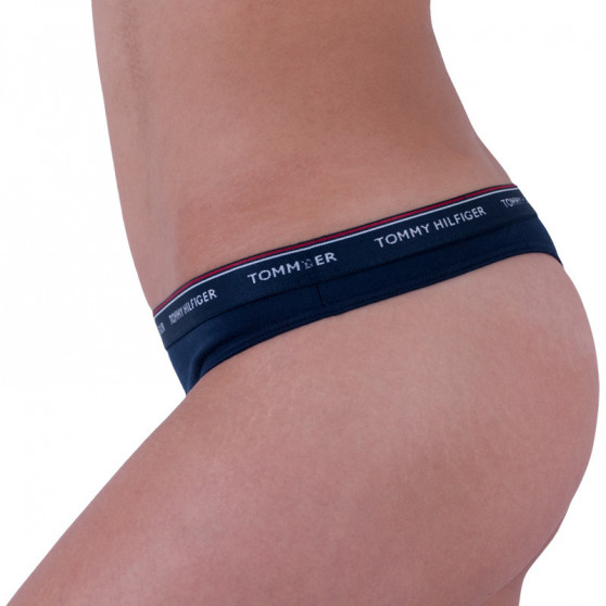 3PACK damesstring Tommy Hilfiger donkerblauw (UW0UW00048 416)