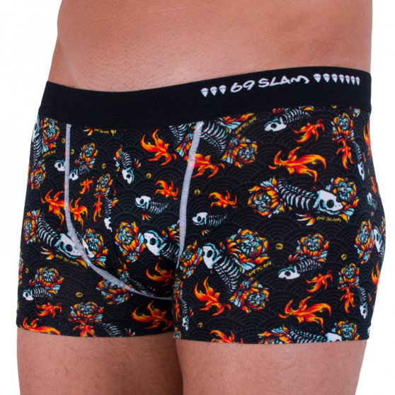 Herenboxershort 69SLAM heup bamboe vis schedel