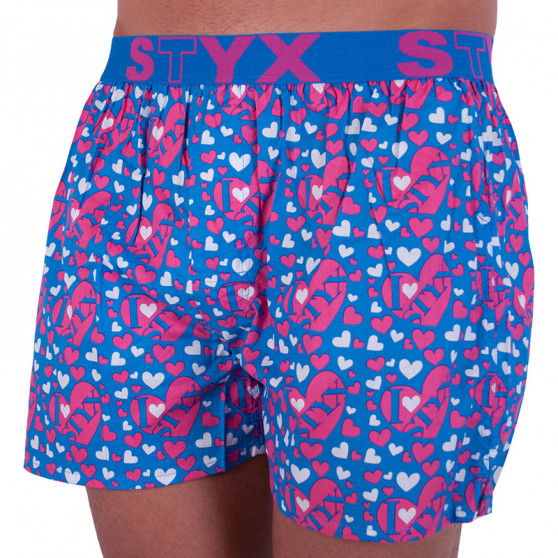 Herenboxershort Styx kunst sport rubber blauwe harten (B652)