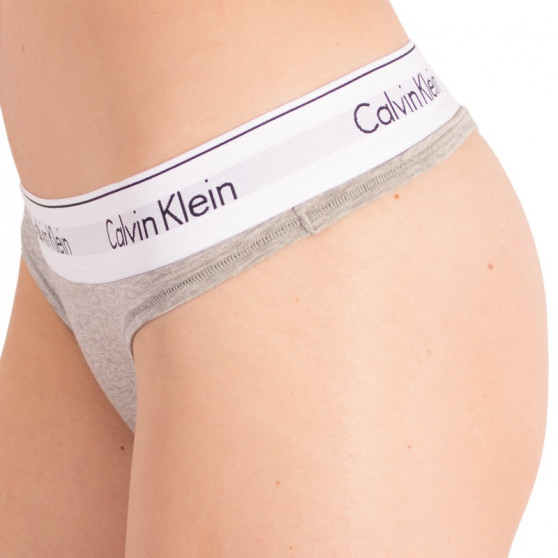 Dames string Calvin Klein oversized grijs (QF5117E-020)