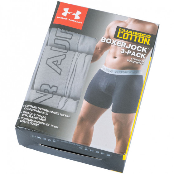 3PACK herenboxershort Under Armour grijs (1277279 039)