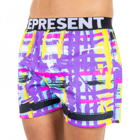 Herenboxershort Represent exclusief Mike moderne kunst paars