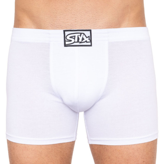 Herenboxershort Styx lang klassiek elastisch wit (F1061)