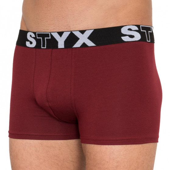 Herenboxershort Styx sport rubber bordeauxrood (G1060)