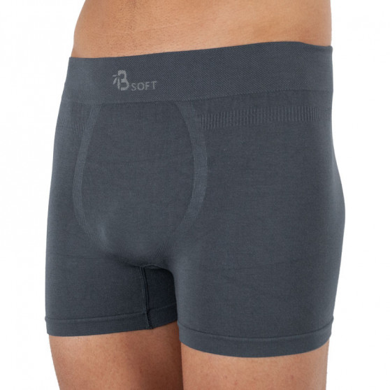 Herenboxershort Gino bamboe naadloos grijs (54006)