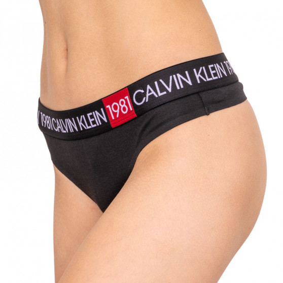 Dames string Calvin Klein zwart (QF5448E-001)