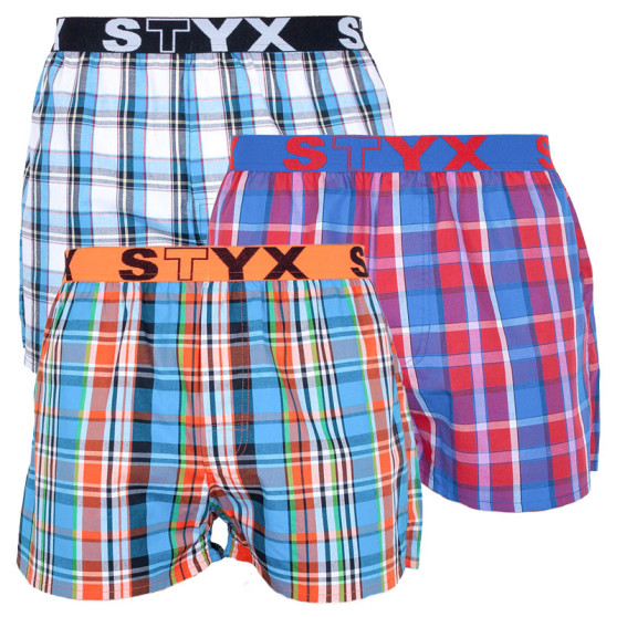 3PACK Herenboxershort Styx sport elastisch meerkleurig (B7343536)