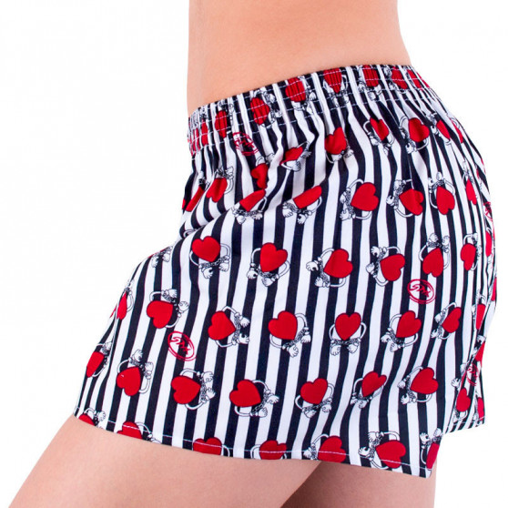 Damesboxershorts Styx kunst klassieke rubberen harten (K752)