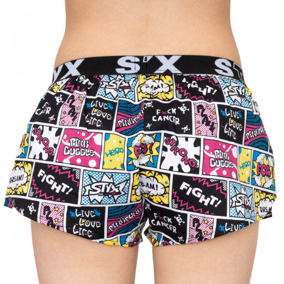 Damesboxershorts Styx kunst sport rubber Roze Bubble (T858)