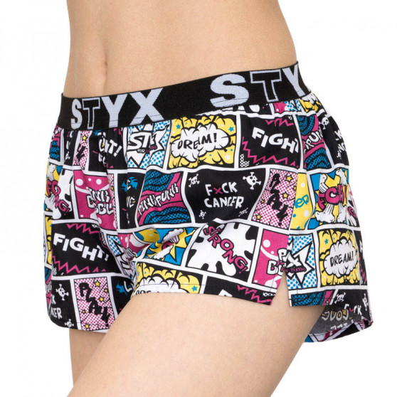 Damesboxershorts Styx kunst sport rubber Roze Bubble (T858)