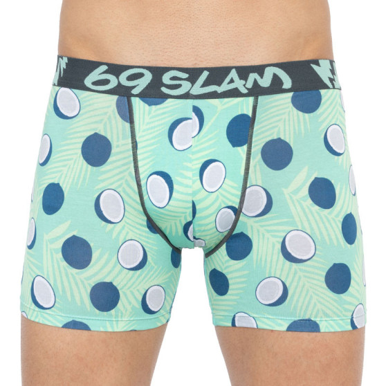 Herenboxershort 69SLAM fit bamboe coco blauw