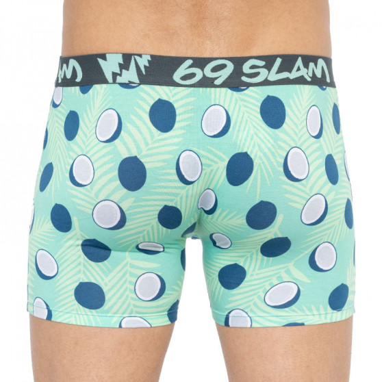 Herenboxershort 69SLAM fit bamboe coco blauw