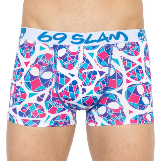 Herenboxershort 69SLAM hippe skullmond wit