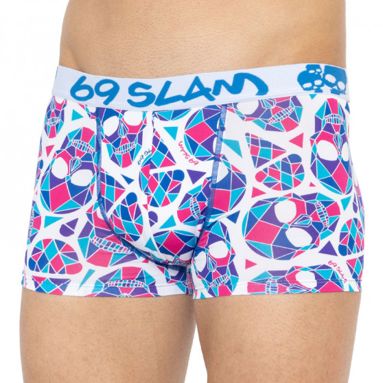 Herenboxershort 69SLAM hippe skullmond wit