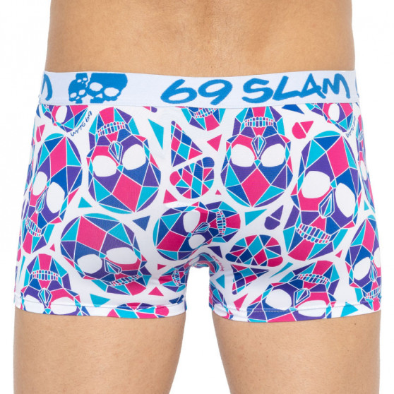 Herenboxershort 69SLAM hippe skullmond wit