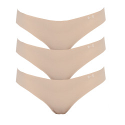 3PACK dames string Under Armour beige (1325615 295)