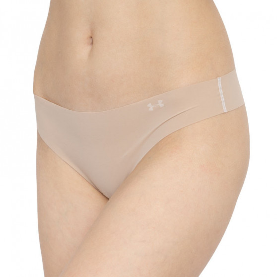 3PACK dames string Under Armour beige (1325615 295)