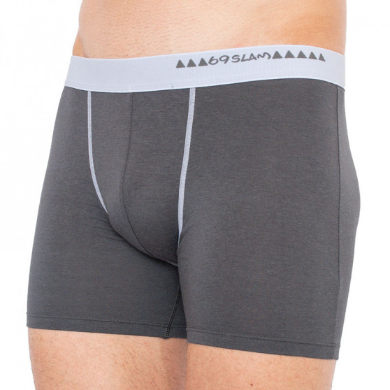 Herenboxershort 69SLAM fit bamboe donkergrijs (MBWDG-BB)