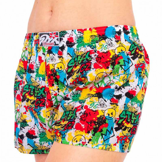 Damesboxershorts Styx kunst klassieke rubberen emoji (K954)